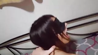 Pote de sexo vídeo de sexo caseiro brasileiro asiático magro com peitos pequenos fode com dois pregos avidamente